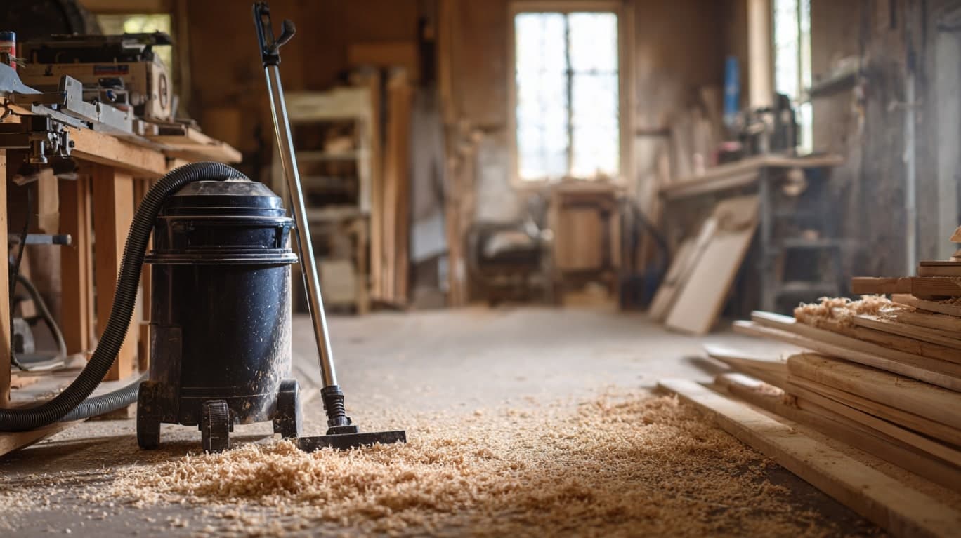 Odkurzacz przemysłowy w warsztacie stolarskim