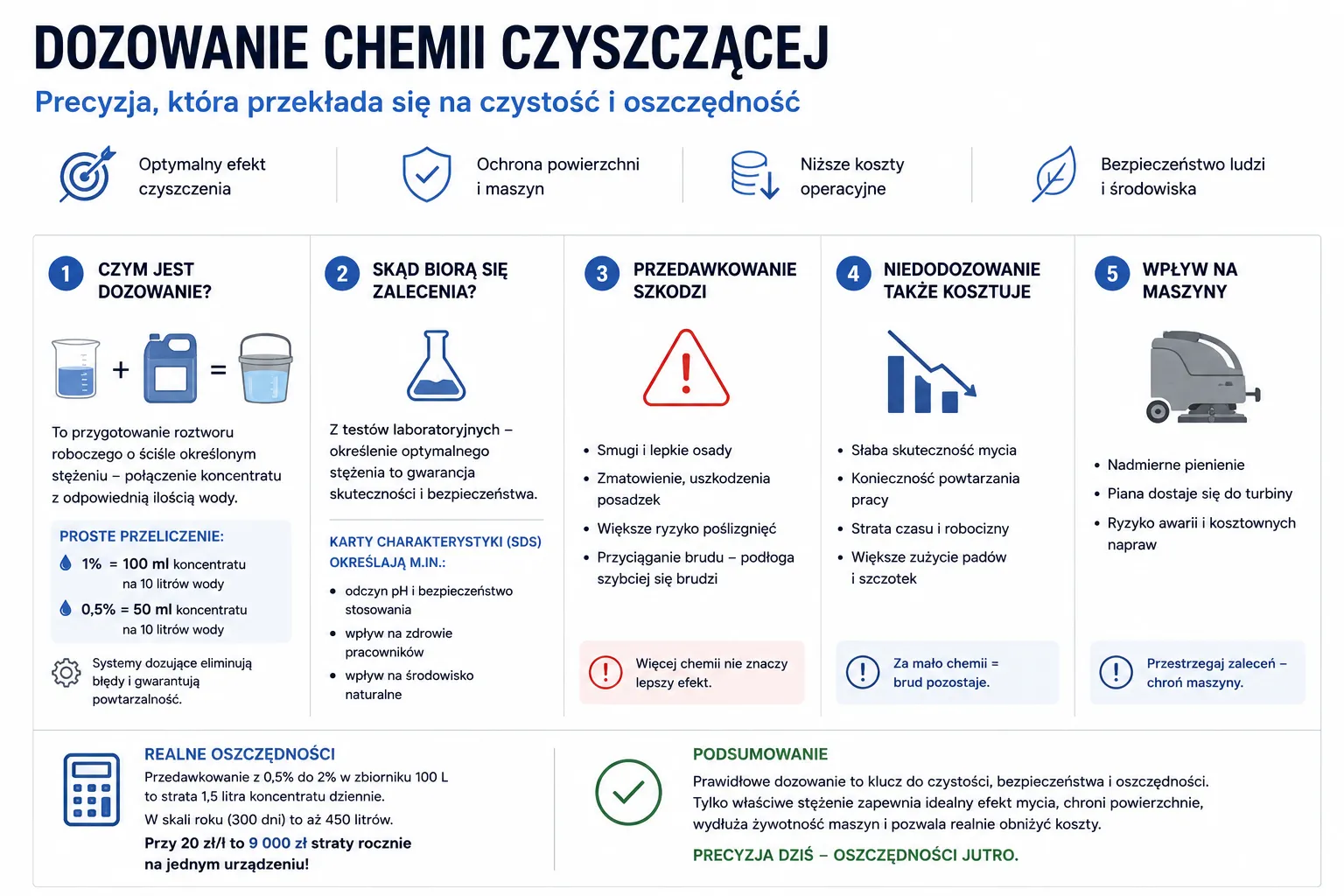 Dozowanie chemii czyszczącej