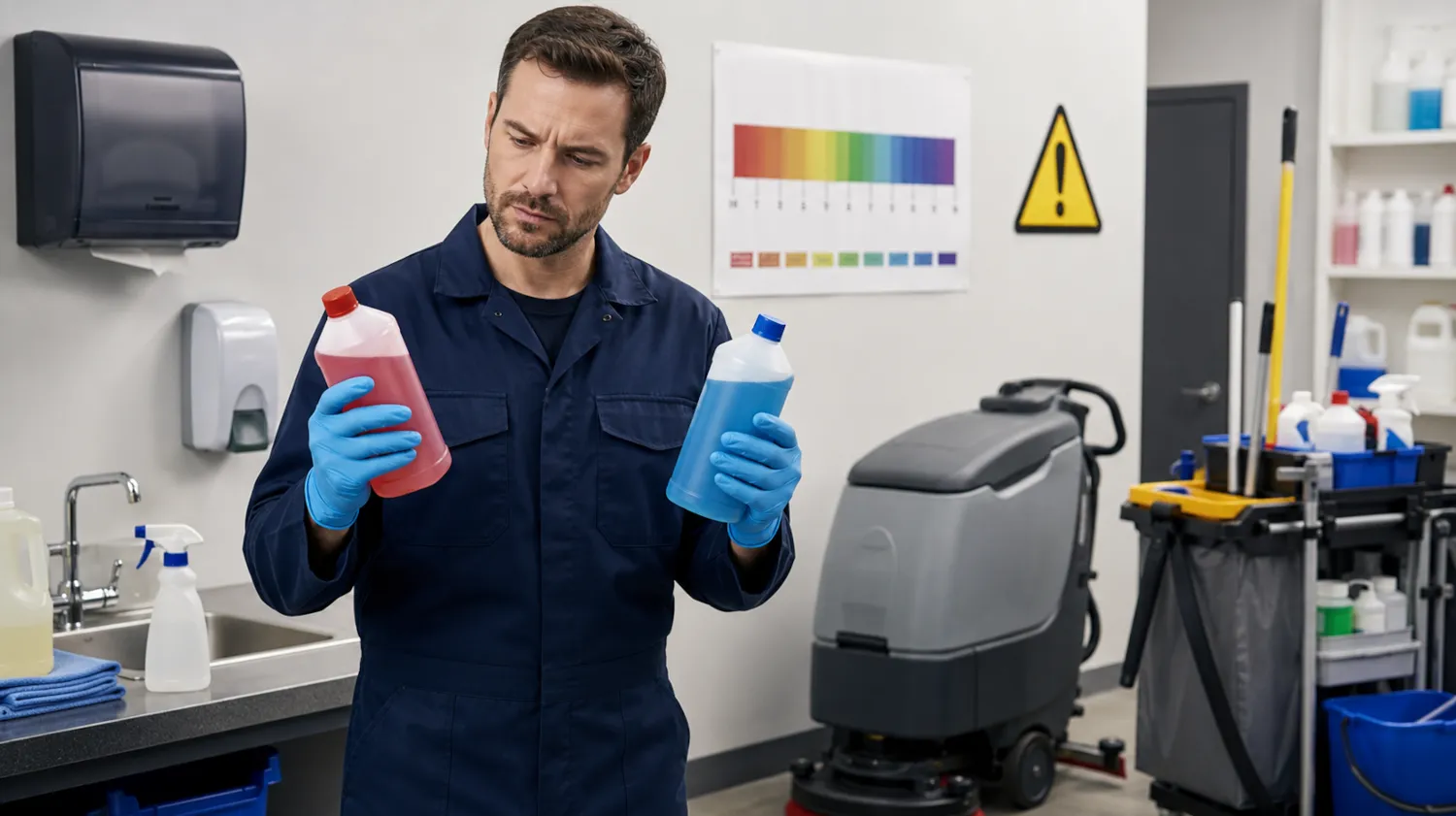 Czy można mieszać detergenty o różnym pH? Co może się stać po połączeniu chemii kwaśnej i zasadowej?