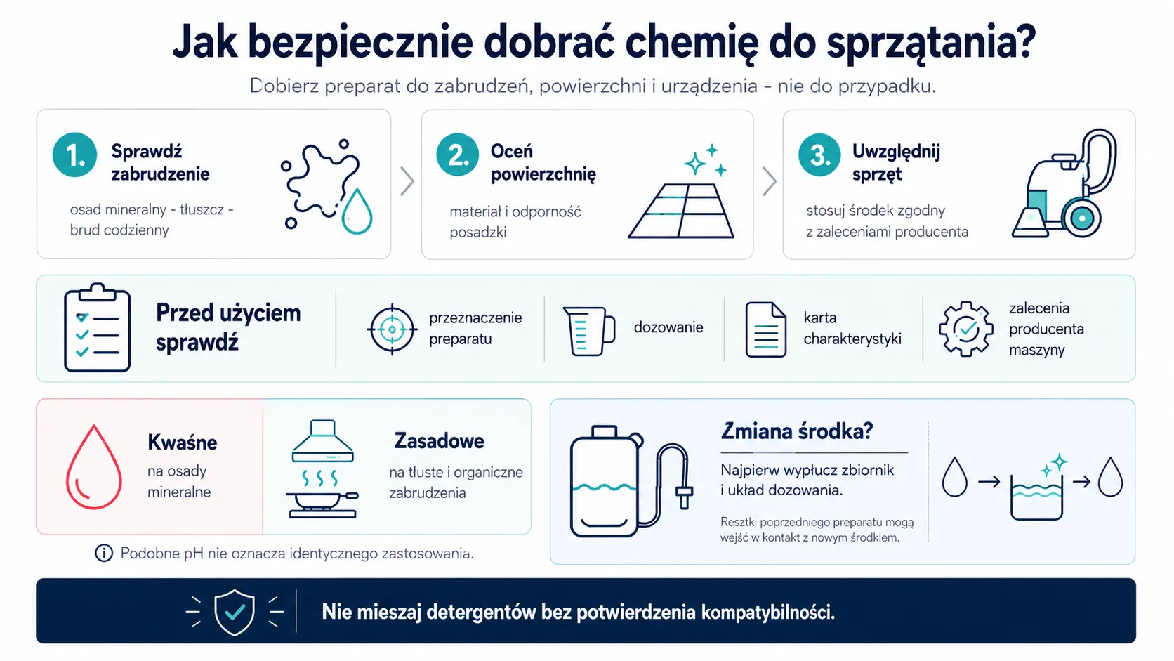 Jak bezpiecznie dobrać chemię do sprzątania?