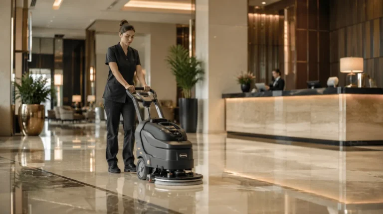 Maszyna do mycia podłóg w hotelu – jaką szorowarkę wybrać?